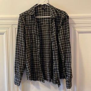 Paige button up shirt plaid size small